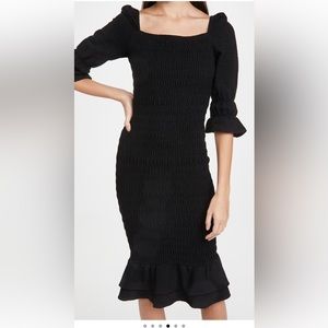 Never Fully Dressed Black Midi Dress